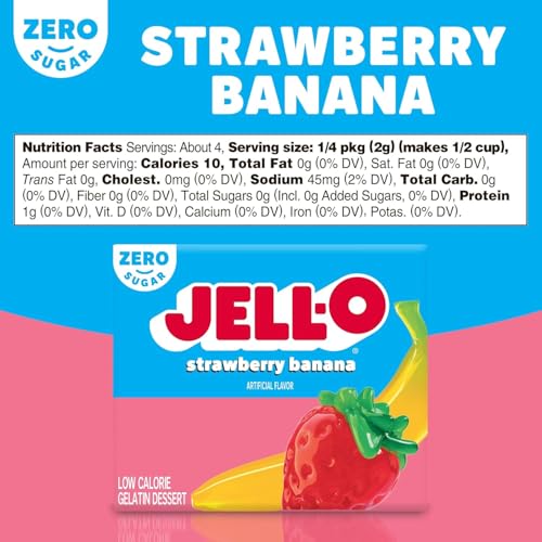Image of Jell-O Dessert Mix Variety Pack - Butterscotch Pudding, Sugar Free Strawberry Banana Gelatin, Sugar Free Lemon Pudding & Lemon Gelatin (1 Ea.)