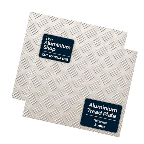 3mm Thick Aluminium Chequer Plate 600mm x 300mm Checker Tread Plate