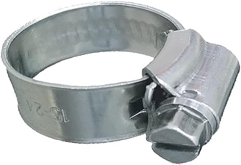 705-0381 - Aftermarket Replacement 316 SS Non-Perforated Worm Gear Hose Clamp - 3/8 Inch Band - 11/32 Inch-25/32 Inch Clamping Range - 10-Pack - SAE Size 6 Compatible with Trident Marine