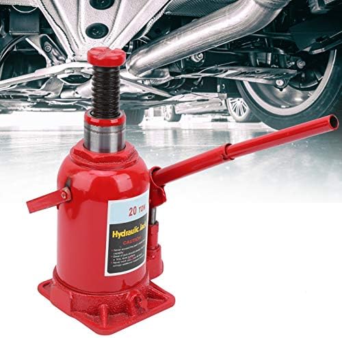 Miniatura 8 de Gato hidráulico de 20 toneladas de acero compacto portátil para cochefurgonetabarcocamión soldado, capacidad de 40,000 libras, rojo