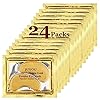 JUYOU 48Pcs/24Pairs 24K Gold Gel Crystal Collagen Eye Pads, Under Eye Mask for Moisturizing, Fine Lines, Dark Circles& Puffy Eyes Under Eye Patches