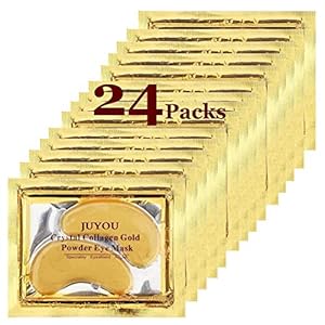JUYOU-Under-Eye-Patch-Eye-Mask-Collagen-Eye-Patch-Eye-Detox-Patch-For-Anti-wrinkles-Puffy-Eyes-Dark-Circles-Fine-Lines-Treatment-24K-Gold JUYOU 48Pcs/24Pairs 24K Gold Gel Crystal Collagen Eye Pads, Under Eye Mask for Moisturizing, Fine Lines, Dark Circles& Puffy Eyes Under Eye Patches