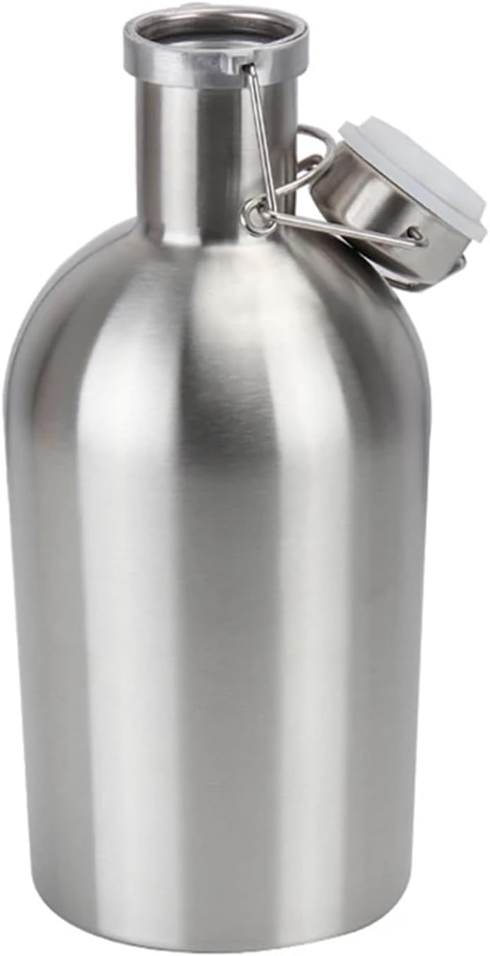 Brewing accessories 64 oz Stainless Steel Beer Growler, 1.9 liter Beer Bottle with Swing Top Keeps Homebrew Fresh and Cold with Tight Airtight Seal Brewing accessories