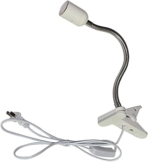 CTKcom UVA UVB Light Bulb Reptile Ceramic Heat Lamp Pet Heating Bulb Holder Clamp Lamp Fixture Heating Light Lamp for Reptiles,Aquarium Reptile Light Adjustable Habitat Lighting Stand,110V-130V(White)