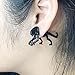 LSxAB Black Alien Earring for Women Men PredAlien Deacon Vintage 4D Sister Brother Friend Xenomorph Funny Earrings Cute Weird Earrings Friends Family Birthday Christmas