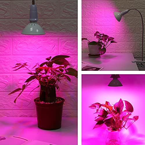 Giecy Led Grow Lights Bulb Full Spectrum E27 Plant Lamp 15W for Indoor Plants Garden Hydroponic Growing Greenhouse Succulents Veg