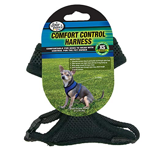 Image of Four Paws Comfort Control Dog Harness Black Extra Small
