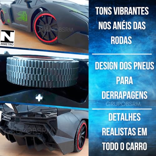 Carrinho de controle remoto grande bateria recarregável 7 Funções brinquedo menino 5 anos para prese