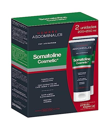 Somatoline Hombre Tratamiento Abdominales Top Definition Sport Cool - 1 Pack de 2, 0.4 kilograms, 400 mililitro, 2