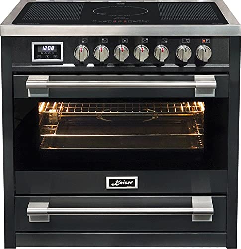 Kaiser HC 93691 IS Cuisinière électrique 90 cm Kaiser Empire avec plaque à induction 5 zones de cuisson 8 fours électriques multifonctions autonettoyants 115 L
