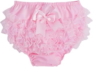 Gum & Berries Baby Girls Frilly Pants Soft Touch Spotty Tutu Nappy Cover Frill Knickers Satin Bow 0-18 Months
