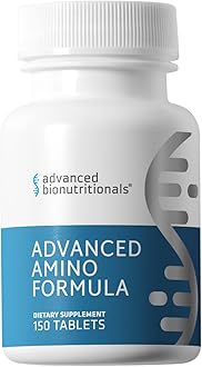 Advanced BionutritionalsAdvanced Amino Formula Tablets, Amino Acid Supplement, Build Muscle, Post Workout Recovery, Energy, Stamina, Non-GMO, Gluten Free, Dairy Free, Vegan (150 Tablets)
