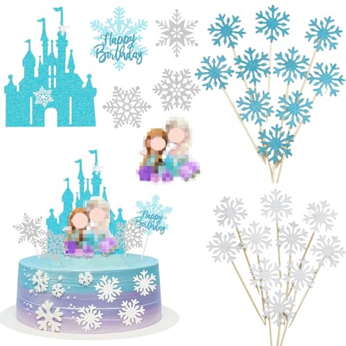 26 PCS Cake Toppers Décoration Forzten, Decoration Gateau Anniversaire, Gâteau Décoration, Cupcake Toppers Enfants Décoration De Fête Anniversaire pour...