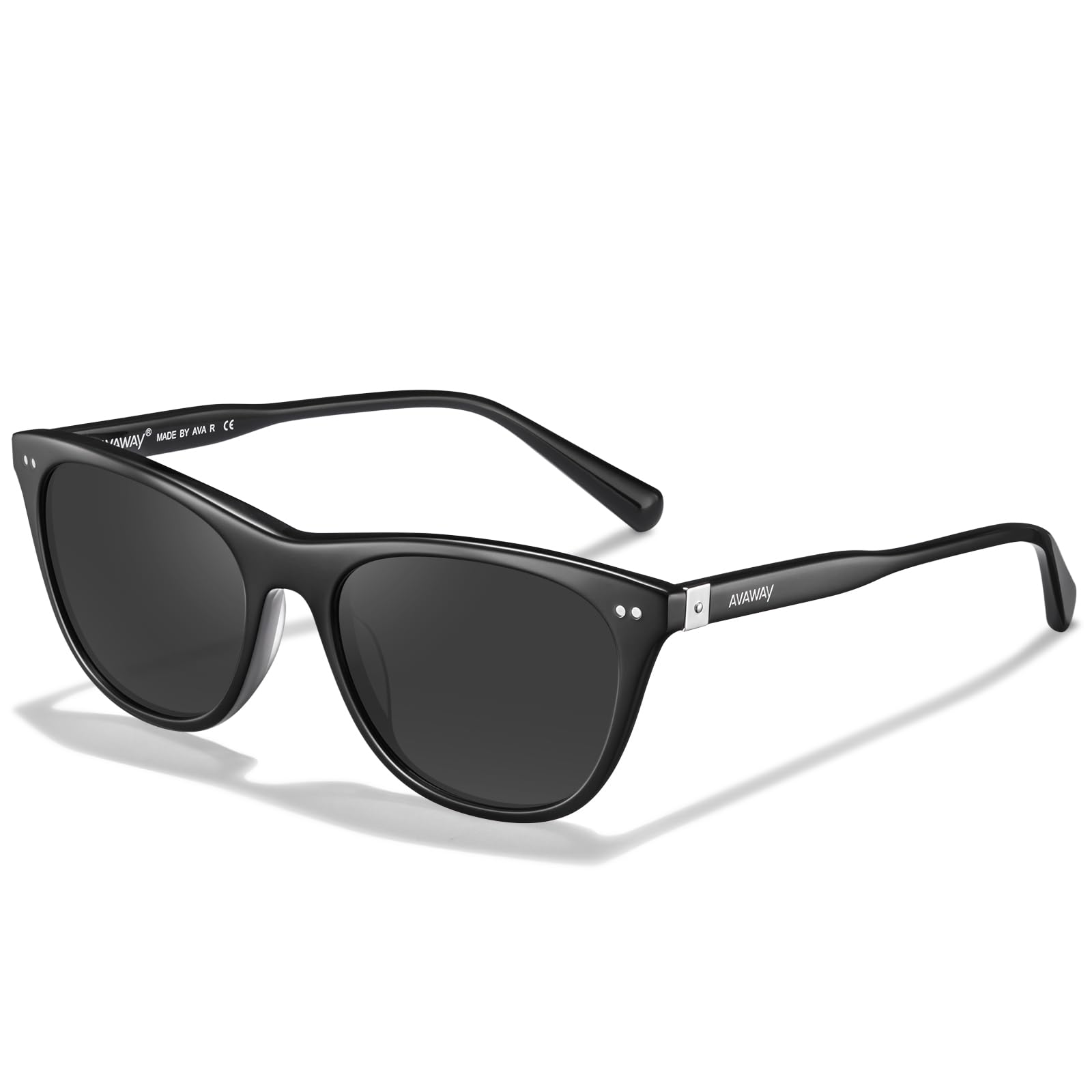 AVAWAY Gafas de sol de cara pequeña para mujeres con protección de rayos de ultravio polarizado retro gafas para damas para fotografía wandern viajando AV205
