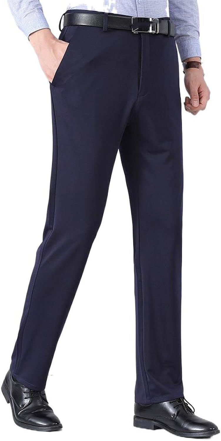 Men's Dress Pants Business Formal Spring Autumn Straight Leg Suit Loose Trousers for Men