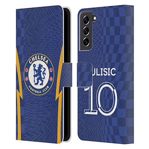 Carcasa Samsung S21 FE antiarañazos con diseño de cuero del Chelsea