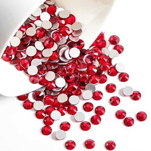 Image of Beadsland Flat Back Crystal Rhinestones, Siam, SS20, 2880pcs | Flatback Glass Gems, 4.6-4.8mm, for Nail Art Craft, Glue Fix