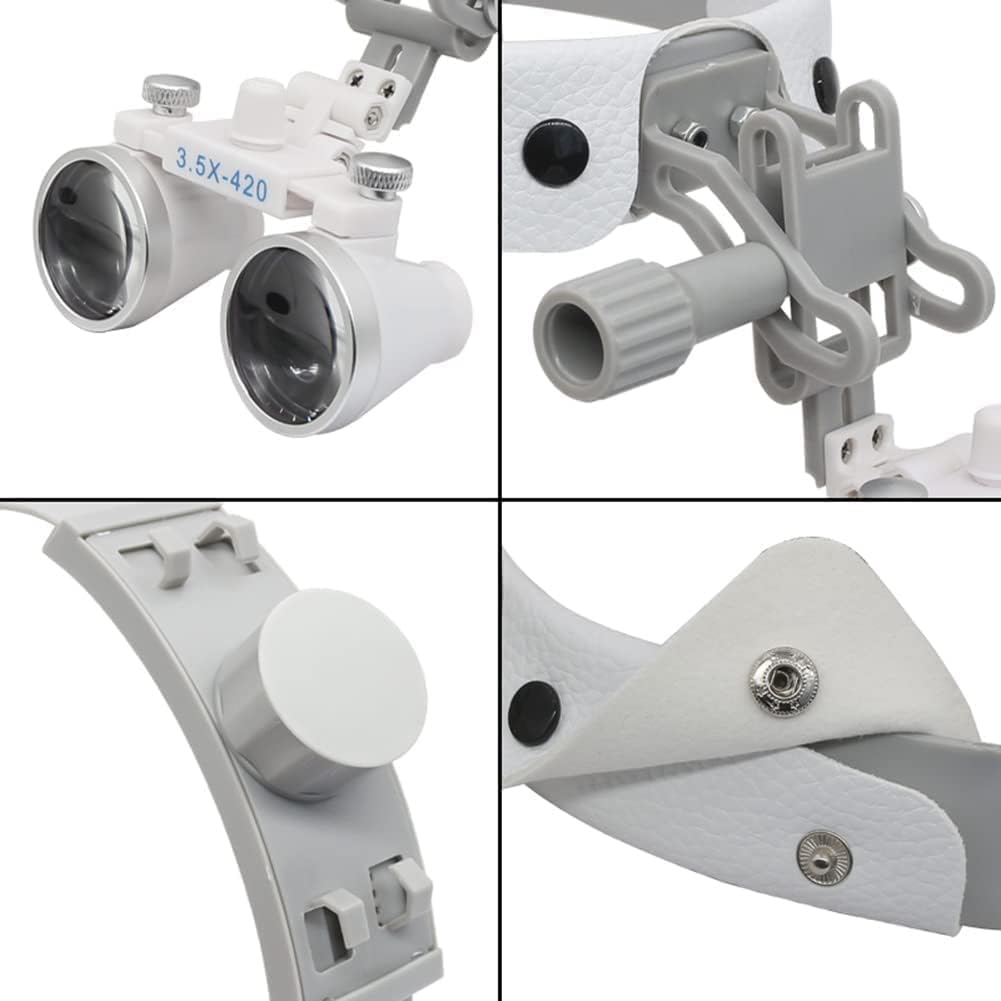 Lornetka stomatologiczna Lupa Na Głowę, Lornetka Medyczna Chirurgiczna Lupa Z 5 W LED Light Regulowany Obwód Głowy, Do Szpitala Stomatologicznego, Badań Jamy Ustnej I Precyzyjnej Pracy