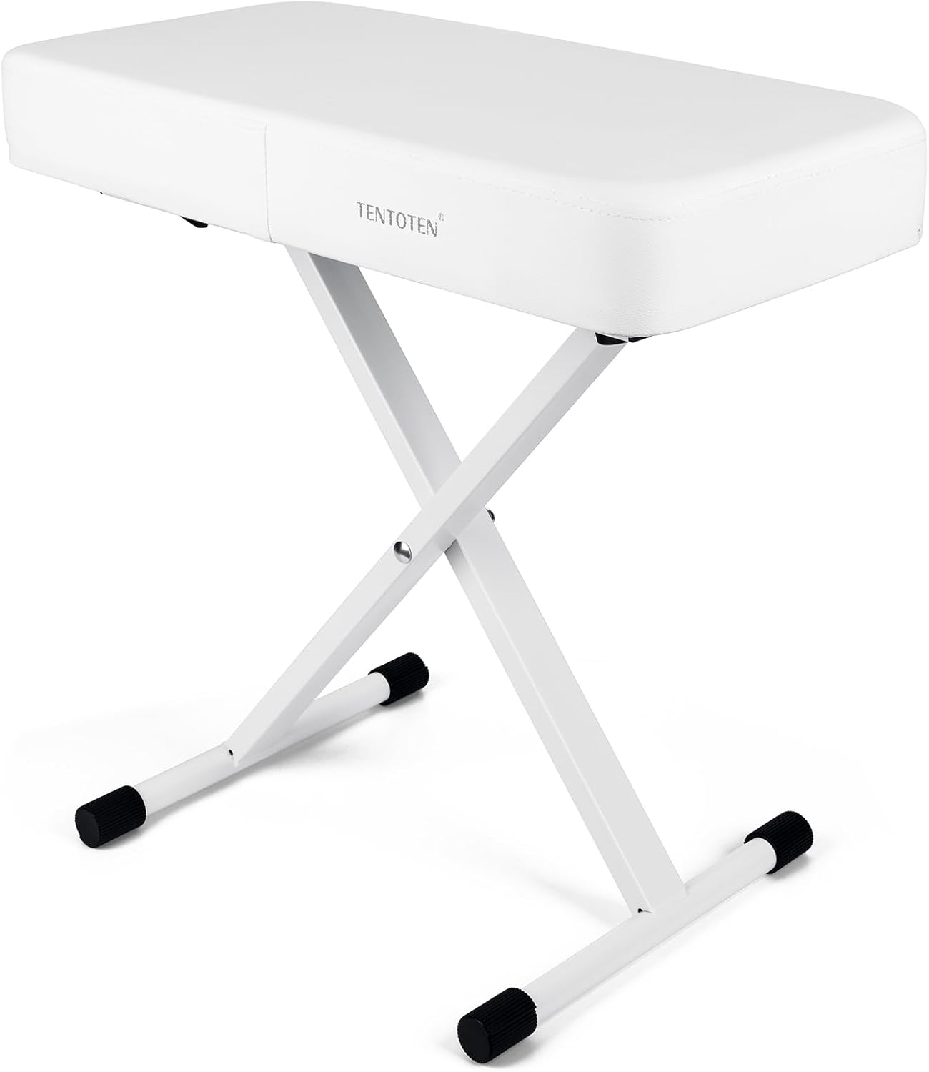 Piano Bench Piano Stool, Keyboard Bench Easy to Adjust, Comfortable Padded Piano Seat Adjustable Piano Bench Strong Portable Keyboard Stool (White Pro)