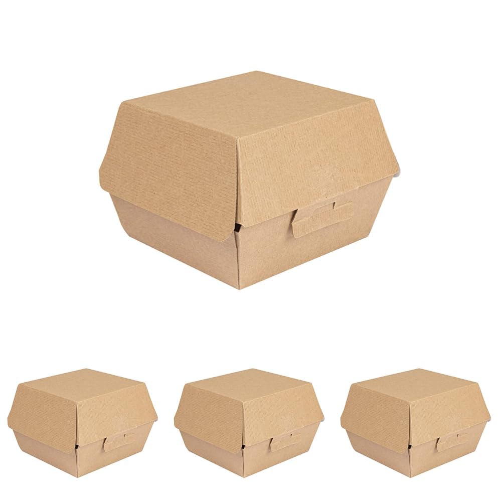 Boîtes hamburger anti-ramollissement en carton ondulé solide de 13cm