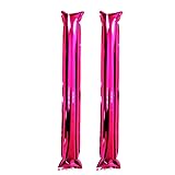 FAMULIA スティックバルーン メタリックカラー ピンク 応援グッズ 60本セット (メタリックピンク（metallic pink）60本)