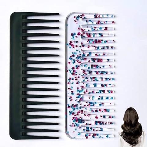 CROMPI Wide Tooth Detangling Hair Comb Cover