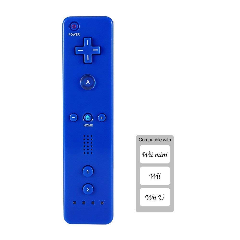 Manette de Jeu pour Wii U, Motion de Jeux Télécommande Elégents Multijoueurs Housse de Protection (Bleu foncé)