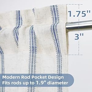 DriftAway Kitchen Curtains Striped Tier Linen Short Curtains Pinstripe Cafe Curtains 24 Inch Length for Living Room Bathroom Chris Farmhouse Rustic Curtains Rod Pocket 2 Panels Navy DriftAway Kitchen Curtains Striped Tier Linen Short Curtains Pinstripe Cafe Curtains 24 Inch Length for Living Room Bathroom Chris Farmhouse Rustic Curtains Rod Pocket 2 Panels Navy