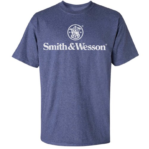 Smith & Wesson Men's Stacked Logo T-Shirt (Denim - 2XL)