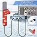 Radio Antenna for Cars, Trucks, RV, SUV -AM FM Radio Antenna, Hidden Windshield Antenna with DIN Plug, Adhesive Mount Hidden Patch Antenna for Vehicle Car Truck Stereo Receiver Player Amplifier