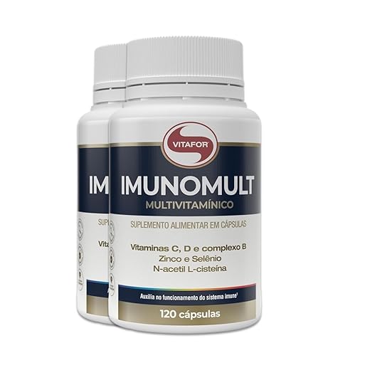Kit 2 Imunomult Multivitamínico Vitafor 120 Cápsulas
