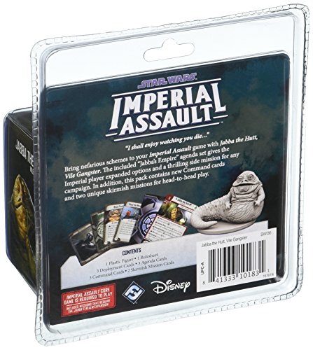 Image of Star Wars Imperial Assault Board Game Jabba the Hutt VILLAIN PACK - Epic Sci-Fi Miniatures Strategy Game for Kids and Adults, Ages 14+, 1-5 Players, 1-2 Hour Playtime, Made by Fantasy Flight Games