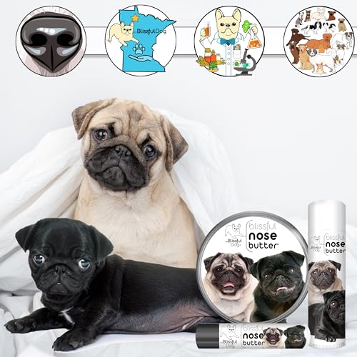Image of The Blissful Dog Pug Duo Unscented Nose Butter - Dog Nose Butter, 4 Ounce