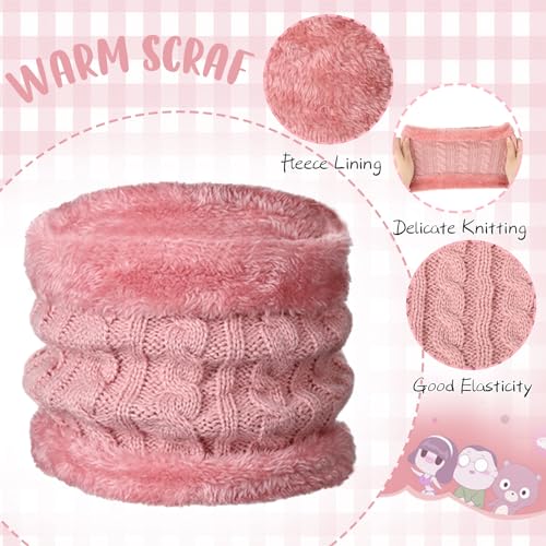 4 Sets Kids Hat Gloves Scarf Winter Sets for Girls Boys Knit Hat Scarf Snow Gloves Outdoor Aged 3 to 104