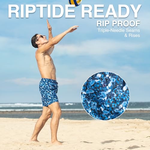 Image of Kanu Surf Men's Big Viper Extended Size Stripe Swim Trunk