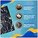 Blue Wave Bronze 8-Year 18 ft x 34 ft Oval Above Ground Pool Cover for Winter– Durable & Weather-Resistant Polyethylene – 4 ft Overlap, Black Underside, Reinforced Grommets, Winch, Cable – Navy Blue