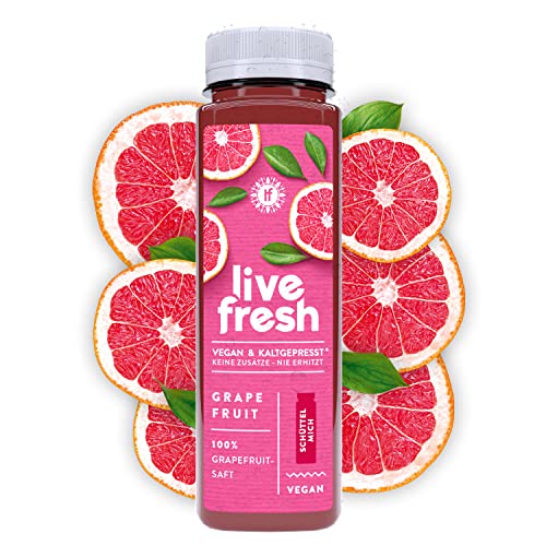 Grapefruitsaft 250ml | LiveFresh | Kaltgepresst & Niemals erhitzt | Aus Baden-Wüttemberg (6 x 250ml) Cover