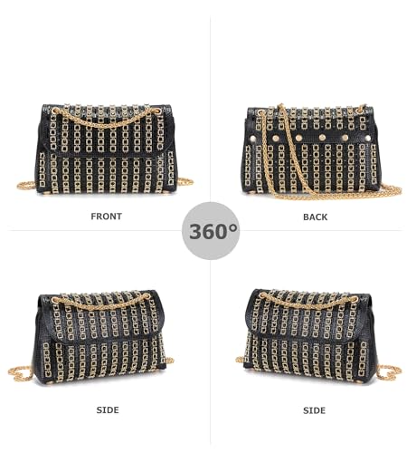 Image of Sweetovo Rhinestone Clutch Purse, Sparkly Evening Bag with Chain for Women