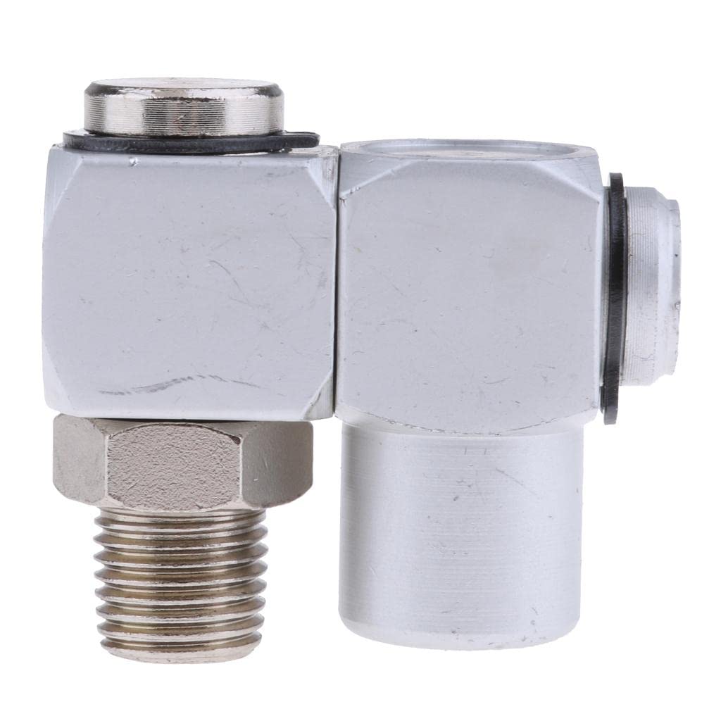 ATORSE® Aluminum 1/4 Air Hose Connector Adapter Joint Universal 360 Degree Swivel