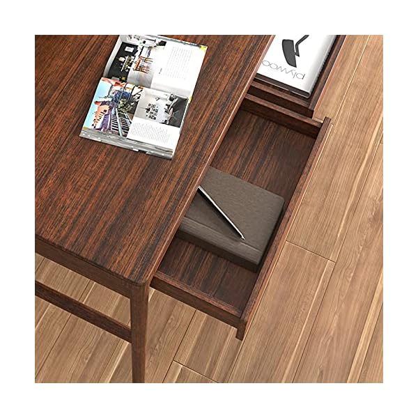 PC Laptop Table Workstation Multifunctional Wooden Desk Light Luxury Study Room Writing Workstation Desk with Leather Baffle 51" Rugged PC Laptop Desk for Home Office Desk Office Study Desk - Image 4