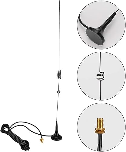 Miniatura 4 de Antena de radio de doble banda VHF UHF 144430MHz Jamón Antena de radio de mano de dos vías Base magnética SMA Antena hembra para Kenwood UV-5R