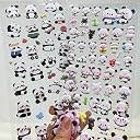 Cots and Cuddles 3D Puffy 200+ Panda Stickers, 3D Stickers Scrap Book Decoration for Boys & Girls |Panda Stickers, 4 Strap gallery image