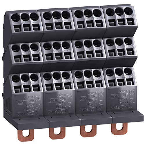 Repartidor tetrapolar Linergy DP 4P 250A Schneider Electric 04034 con 9 derivaciones por fase