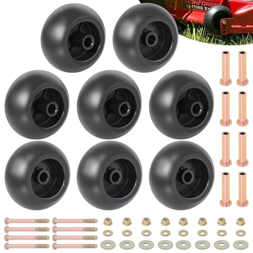 CheeMuii 8 Pack Lawn Mower Deck Wheel Kit Heavy-duty Mower Anti Scalp Deck Wheels Replace for Bad Boy 022-5234-98 Replace for Exmark 103-4051 103-7263 Etc
