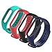4Pack Compatible with Xiaomi Mi Band 3 Mi 4 Bracelet, Silicon Sport Replacement Strap Wristband Accessories Colorful Mi Band 3 Accessories