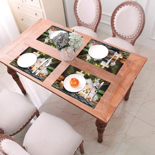 Sets de table lavables en PVC pour embellir vos repas de salle à manger