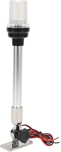 Miniatura 3 de Luz LED plegable de popa de barco de 12 pulgadas, IP66 impermeable, varilla de aluminio, 3 millas náuticas Bimini luces superiores, base de acero