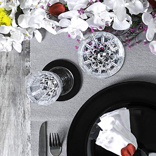 Platzteller Argon Tableware Metallic Ladeplatten, 33cm, Schwarz