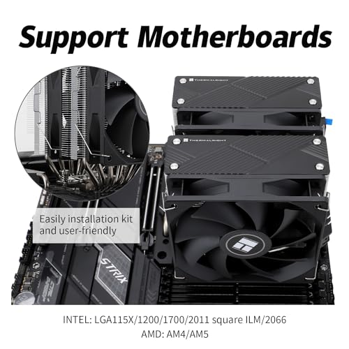 Image of Thermalrlght Phantom Spirit 120 CPU Air Cooler, 7 Heat Pipes CPU Cooler,Dual 120mm TL-C12B V2 PWM Fan, AGHP 4.0 Technology,S-FDB Bearing,for AMD AM4 AM5 /Intel 1700 /1150 /1151 /1200 /2011 /1851 (PS120)
