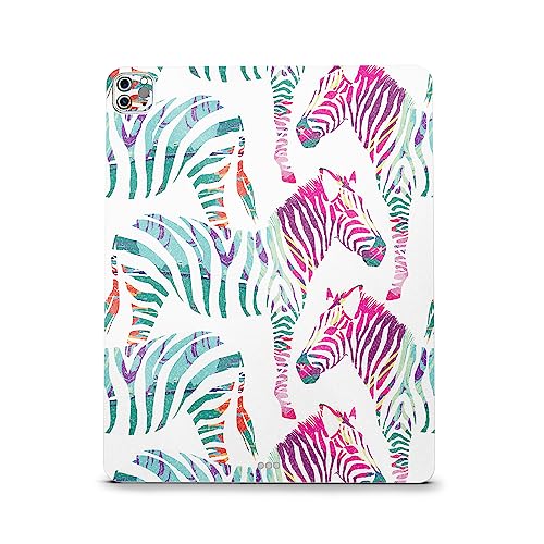 Image of MightySkins Carbon Fiber Skin Compatible with Apple iPad Pro 12.9 inch M2 6th Gen (2022) Full Wrap Kit - Zebra Mosaic | Protective, Durable Textured Carbon Fiber Finish | Easy to Apply | Made in The USA